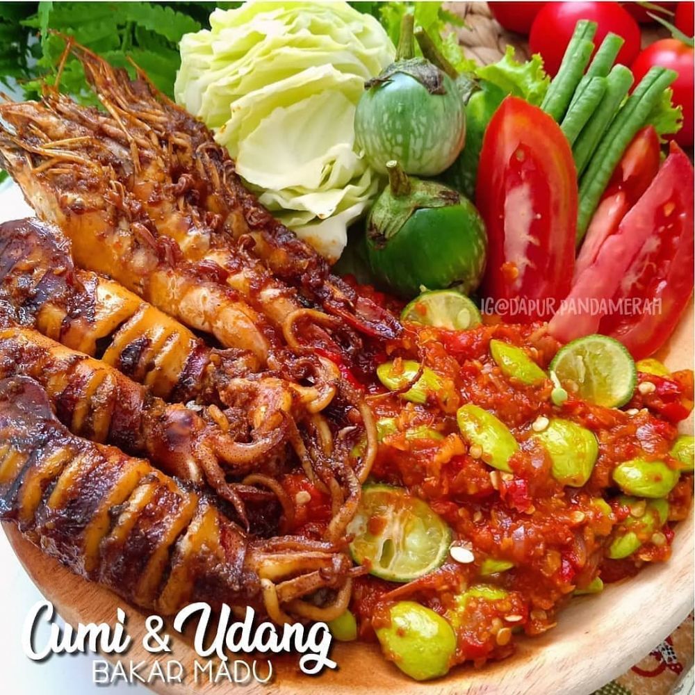 Cumi dan Udang Bakar Madu