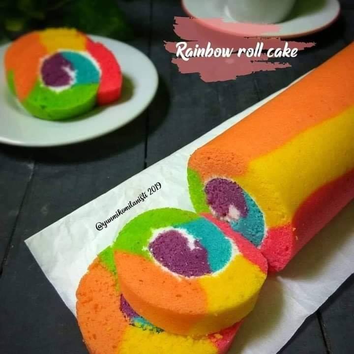 Rainbow Roll Cake