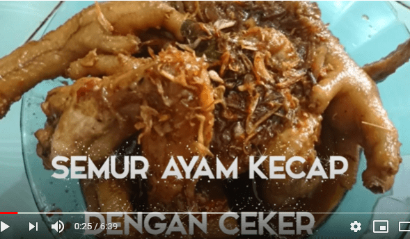 Semur Ayam Kecap dengan Ceker